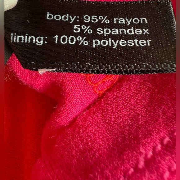 The Limited Petite Strapless High-Low Dress Red & Magenta Colorblock Size M - Picture 5 of 10